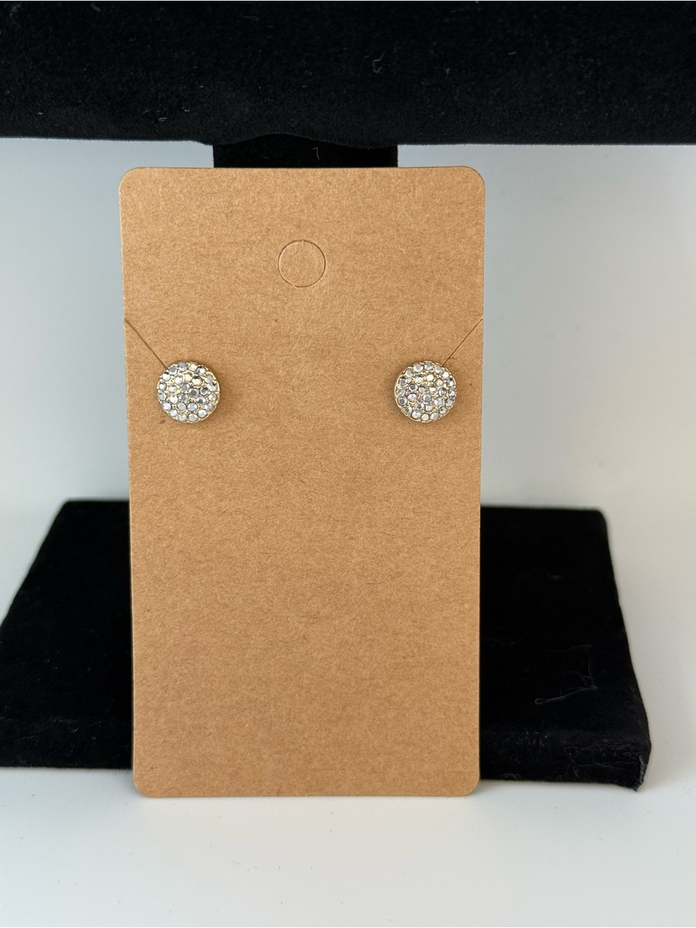 Park Lane Kiera Round Stud Earrings - Silver Sparkle